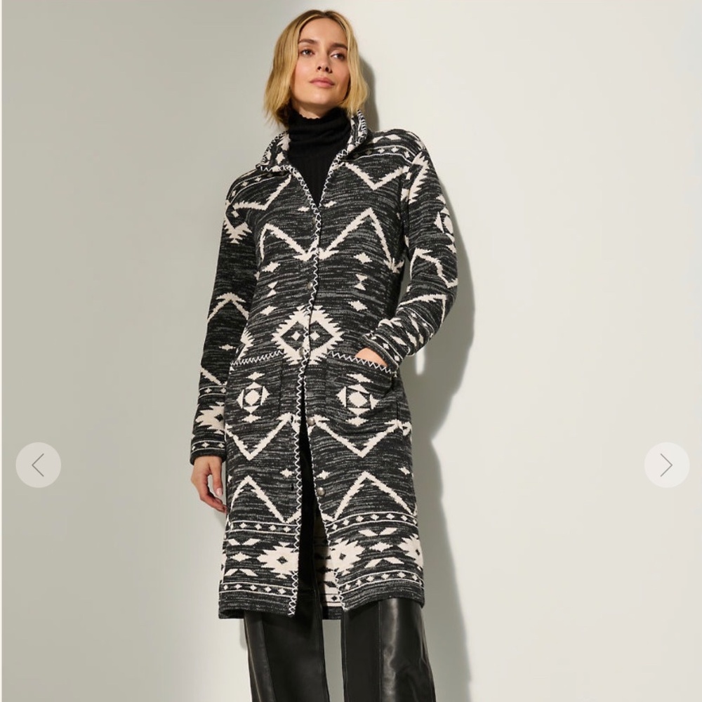 Overland Cotton Sweater Duster length Jacket XS